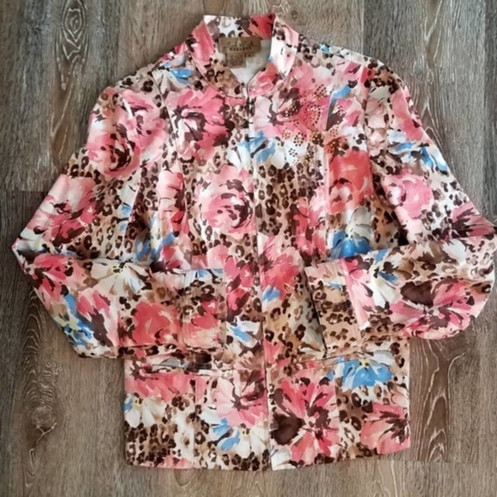 🦋 Peck & Peck Weekend Embellished Jacket size 6